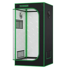 VIVOSUN S224 2x2ft Hydroponic Grow Tent Indoor Plant Growing 24"x24"x48" w/ Tray