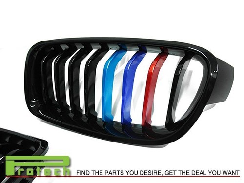 Glossy Black Metal M-Color BMW F30 F31 front Grille 328i 335i 316d 318d 320d - Picture 1 of 3