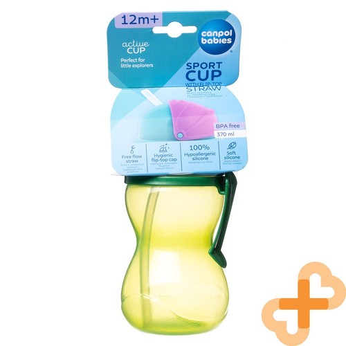 CANPOL BABIES SO COOL Sippy Cup with Flip-Top Straw Green 370 ml 12m+ Kids - Picture 17 of 24