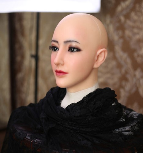 IMI Silicone Female Mask Angel Face Headwear Halloween Movie Props Crossdresser - Picture 9 of 11