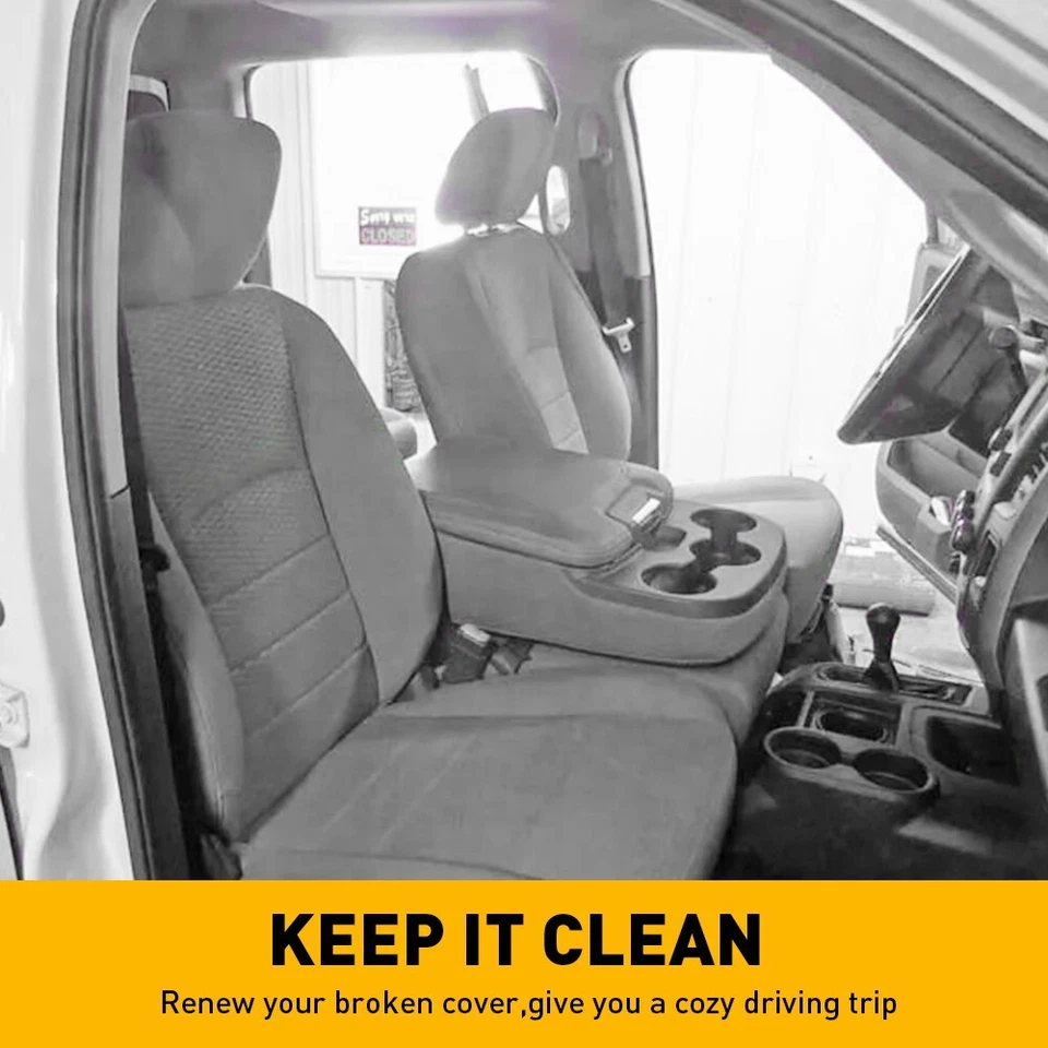 Cubierta gris del reposabrazos de la tapa de la consola central para Dodge Ram 1500 2013 2014 2015 2016-18 Foto 3 de 4