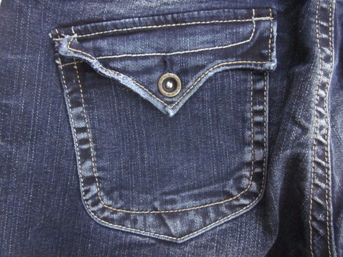 Silver Pioneer Size 29 x 33 Bootcut Distressed Women's Jeans Stretch Flap Pocket - Picture 3 of 12