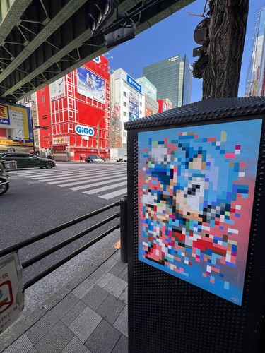 Original Sonic Acrylic Painting “Go Fast” - By Artist Mart Hemingway - Picture 8 of 8