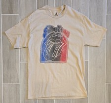 Aces & Eights Rolling Stones T-Shirt Men’s Large Beige 2006 Made In USA