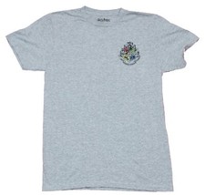 Harry Potter Adult New T-Shirt - Hogwarts Lapel Large Crest Back Pic