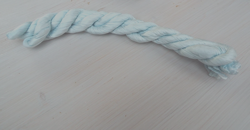 Lisbeth Dahl 100 % Seide geknitterter Look eisblauer Schal (Laden verdreht, um das Aussehen zu behalten) - Bild 4 von 7