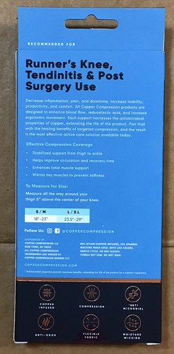 Copper Compression Pro+ Full Leg Sleeve Black - Bild 2 von 9