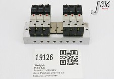 19126 HUMPHREY 8 SLOTS PNEU MANIFOLD W/ 6X HA041E1 VALVES H041M8A