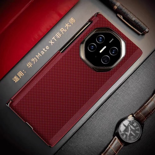 Genuine Carbon Fiber Magsafe Case Fr Huawei Mate XT Double Flip Hinge Back Cover - Picture 13 of 13