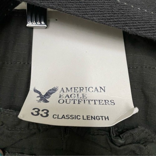 American Eagle Herren klassische Länge roher Saum Cargo Shorts Gr. 33 grün Taschen - Bild 8 von 8