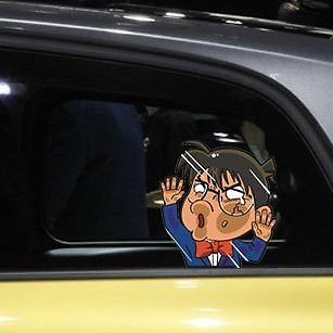 Fun car decal/ sticker of Detective Conan funny squashed face for car/ window - Picture 2 of 2