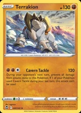Pokemon Terrakion (97/215) Silver Tempest LP HOLO