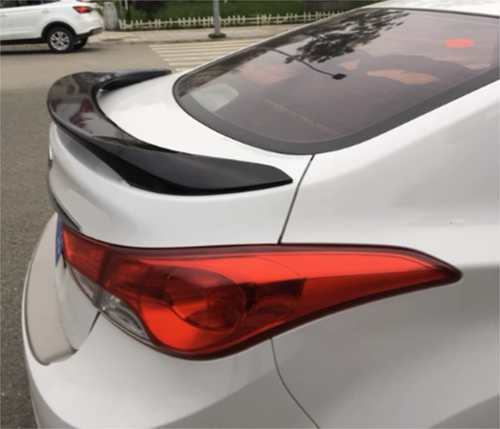 With Light Rear Glossy Black Spoiler Wing A For 2011-2016 Hyundai Elantra Sedan - Foto 5 di 7