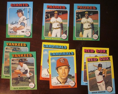 Topps Baseball 1975 - Elige terminar tu conjunto - (#250-499) casi nuevo casi nuevo/como nuevo - Imagen 200 de 244