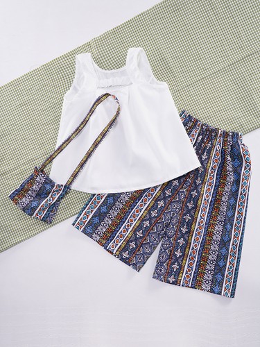 Set 3 pezzi abiti da picnic per vacanze bambini viaggio bohémien abito yoga - Foto 11 di 29