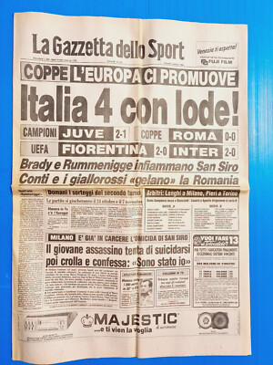 GAZZETTA DELLO SPORT 4 OTTOBRE 1984 JUVENTUS-ILVES TAMPERE 2-1 COPPA CAMPIONI