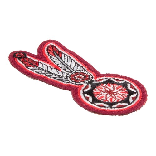 Parche atrapasueños de plumas rojas, parches de nativos americanos - Imagen 2 de 4