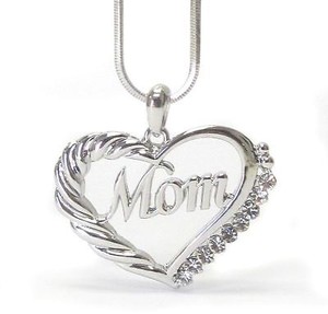 open heart mom necklace