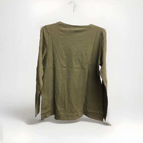 DG2 by Diane Gilman Slit Sleeve Top -Dusty Olive - Size: M - Picture 2 of 4
