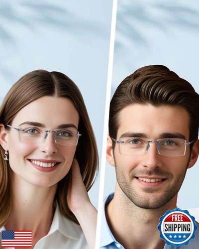 TERAISE Rimless Reading Glasses Comfortable Lightweight Frameless Reader 3 Pa - Bild 5 von 5
