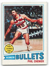 1977-78 Topps #55 PHIL CHENIER Washington Bullets  !!!
