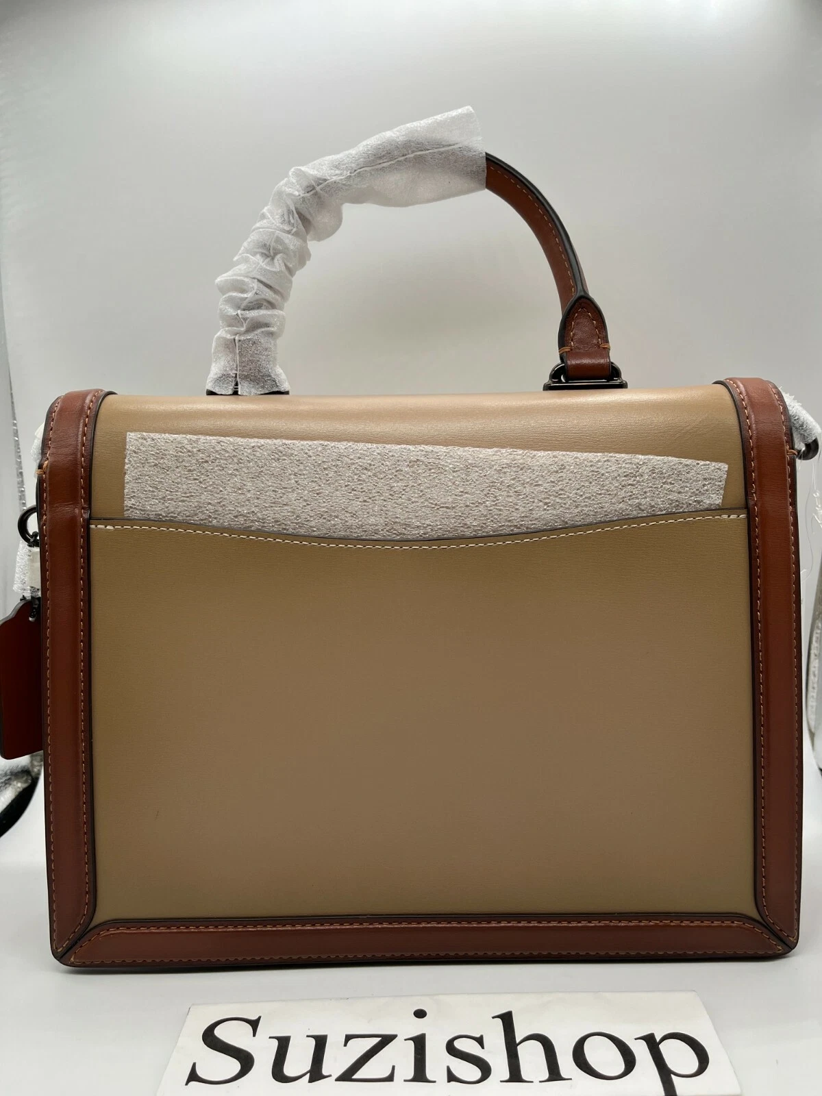 Coach Hutton manico superiore in colorblock peltro tortora multi stile 740 $495
