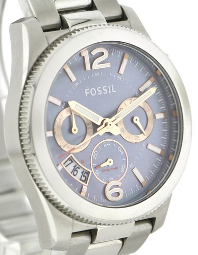 Fossil Dualtime 39mm Unisex- Armbanduhr Ref. ES3880 MOP- Dial Edelstahl Quarz - Bild 7 von 12