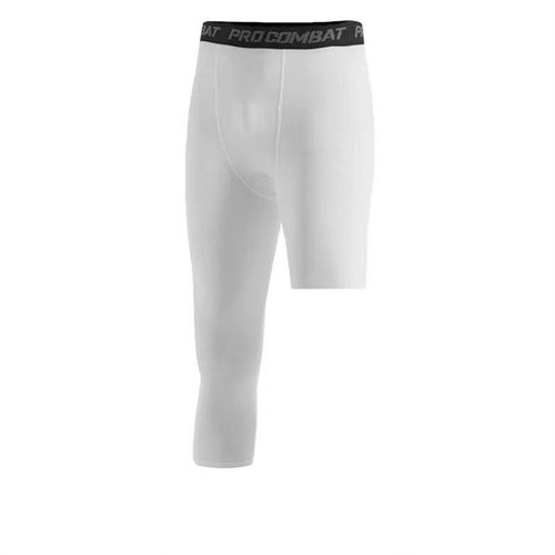 Single Leg 3/4 Compression Pants Athletic Football Tights Base Layer Basketball - Imagen 3 de 9