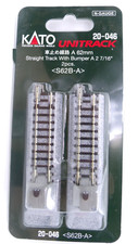 Kato N Gauge Straight Track w/Bumper 2 7/16" 2pcs Train Layout Accessory 20-046