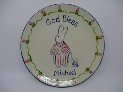 CAROLINE & COMPANY PLATE - God Bless Michael   - 9 3/4''  -1107F