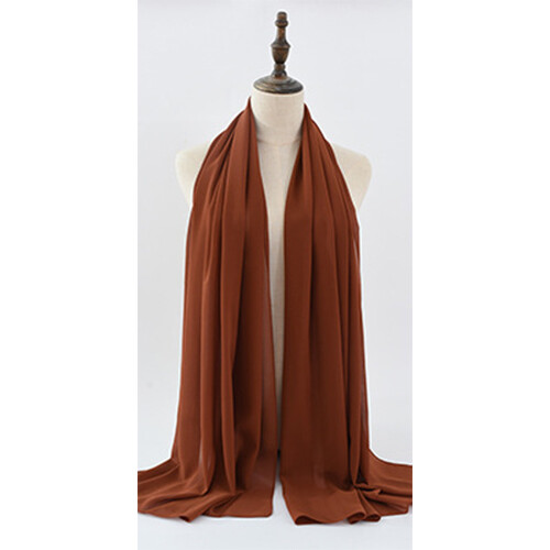 Bufanda De Chifón Para Mujeres De Color Sólido Pañuelo De Cabeza Turban Hijabs - Picture 25 of 97