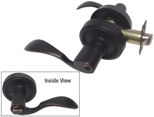Porta bronzo strofinato olio leva maniglia ingresso passaggio privacy catenaccio fittizio - Foto 6 di 27