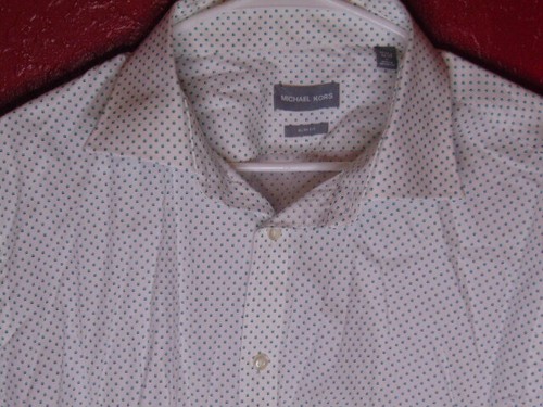 Michael Kors Mens Dress Shirt Slim Fit 