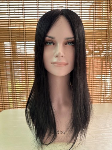 Virgin Human Hair Topper Toupee for Women,6.3"x6.3"Double Drawn Silk Top,12"~18" - Picture 10 of 17