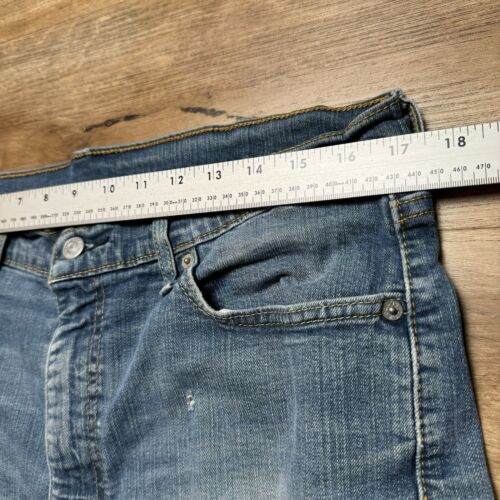 Jeans uomo Levis 513 36x32 misure *34x31* blu taglio dritto invecchiato sbiadito - Foto 10 di 12