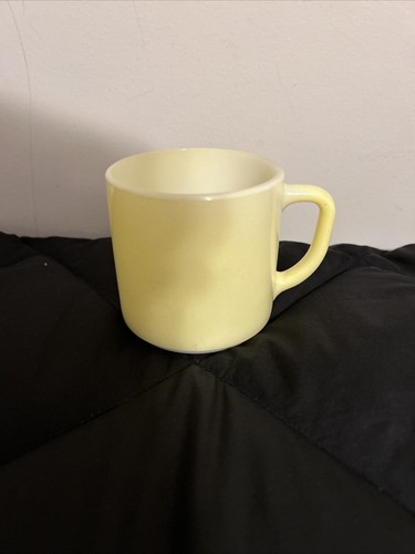Vintage Federal F Orange Milk Glass Coffee Cup Mug Heat Proof - Picture 2 of 4