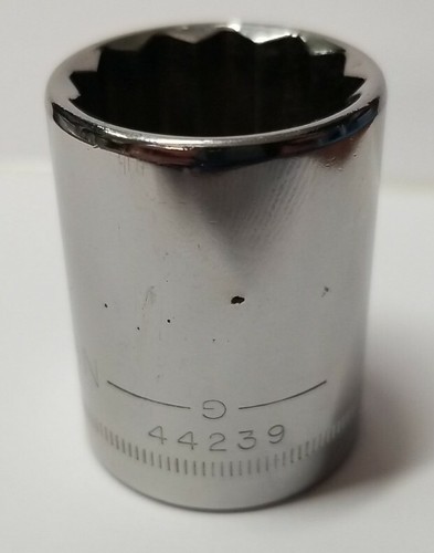 Vintage 22mm Craftsman Socket 44239 G 1/2" Drive Shallow 12pt Made in USA - Picture 3 of 5