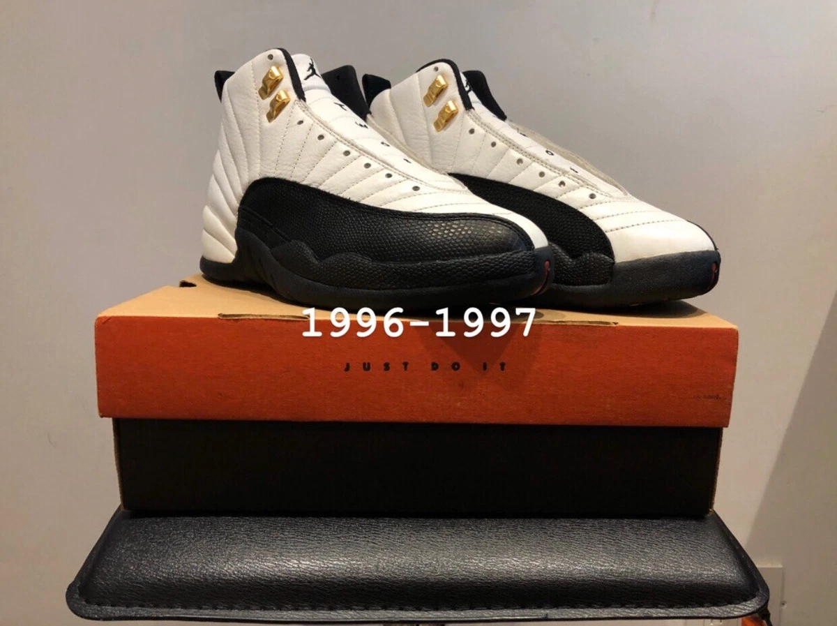 DS 1997 OG Nike Air Jordan 12 Taxi 130690-101 Vintage White/Black Size 12