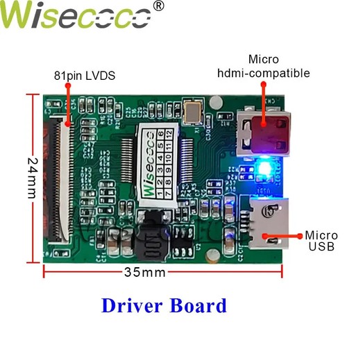 HDMI USB Controller Board 0.71 Inch FHD 1920x1080 OLED Display For AR VR Screen - Picture 5 of 7