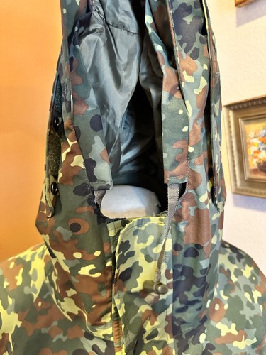 Mil-Tec German army Parka w liner camo Flecktarn Waterproof Men Jacket L - Picture 5 of 8