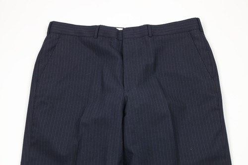 Vtg 70s Streetwear Mens 44R 2 Piece Pinstriped Suit Wedding Blue Pants 38 USA - Picture 13 of 22