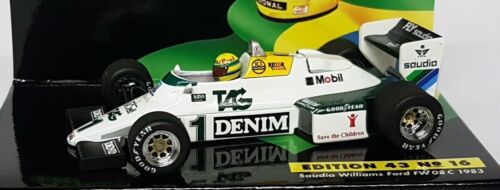 Minichamps 1/43 Scale Saudia Williams Ford FW08C 1983 Ayrton Senna Model F1 Car - Picture 4 of 6