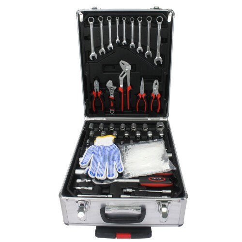 Trolley Case Tool Set,Hand Tool Box w/4 Layers of Toolset&Wheels for Auto Repair - Picture 29 of 46