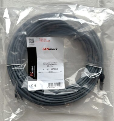1x20m grau Lankabel Cat 5e Lanmark-5 Patch Cord Screened LSZH Nexans