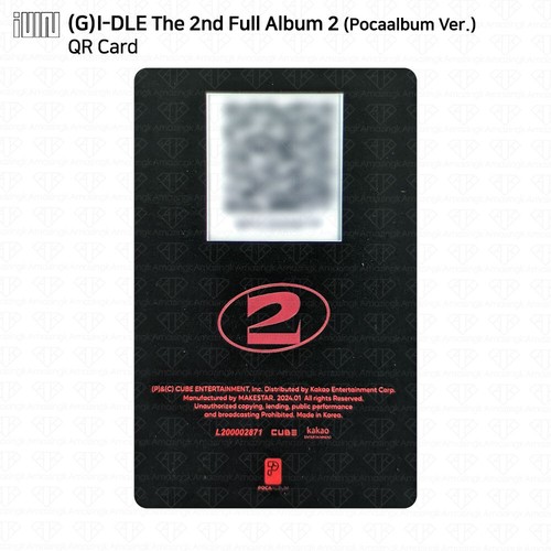 (G)I-DLE G-IDLE 2nd Full Album 2 Two Pocaalbum Ver Official Photocard QR Card - Picture 97 of 120