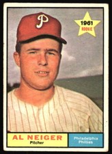 1961 Topps Al Neiger Rookie #202 Philadelphia Phillies