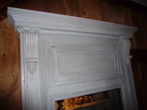 Spiegel  Wandspiegel Stuckspiegel mirror trumeau Louis XVI Kamin Rahmen Stuck - Bild 2 von 6