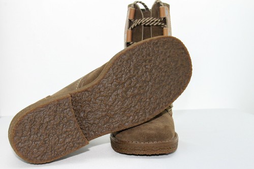 Children Boys Boots Size 32 Brown Tundra Suede TRUE VINTAGE 80's Kids Shoes - Picture 9 of 11