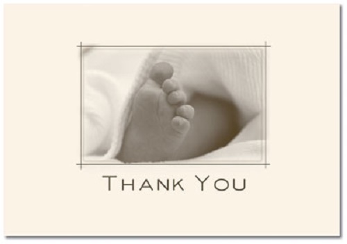 This Little Piggy Baby Feet Baby Shower Thank You Notes 24/pk with Envelopes - Picture 1 of 1