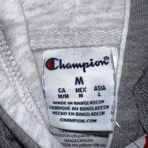 Men's Ohio State Buckeyes Champion Hoodie size M TwoTone Gray Spellout Logo - Picture 11 of 12